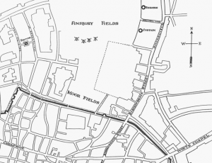 London map London map showing Shakespearean theatres
