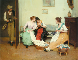 Eugene de Blaas, The Friendly Gossips