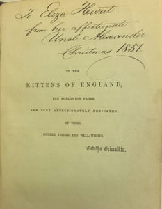 Catland book dedication